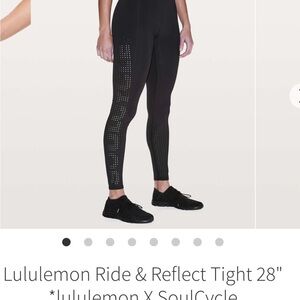 Lululemon Black Ride & Reflect Tights 28"
